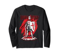 Templario Deus Vult Cruzado Caballero Medieval Latino Manga Larga