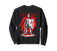 Templario Deus Vult Cruzado Caballero Medieval Latino Sudadera