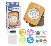 Template Ruler Spiral Curve Stencils - Safe Art Toy in Bright Colors | Spiral Designs Educational Tool Geometric Ruler for Children Boys Girls Birthday