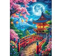 Temple japonais dans le jardin de fleurs de cerisier Rompecabezas 500 Piezas Cartón Para Parejas Mitos Animal planta Actividad Hacer En Grupo Ejercicio Mental Para Reyes Magos Detalle Cumpleaños 500 P