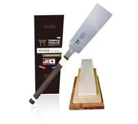 Temple Tool Co. Sierra japonesa Ryoba de mano de 9,5 mm con corte longitudinal y transversal, sierra de madera para cola de rondón, encastre, carpintería, tablas de cortar en longitud y anchura