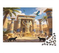 Templo Antiguo Egipcio Puzzle de 1000 Piezas Papel para Adultos Sitio Histórico Relajación Enfoque Hogar Regalo Familiar 70x50cm/1000pcs