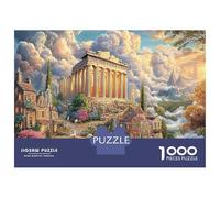 Templo Antiguo Entre Flores 1000 Piezas Set De Puzzle Paisaje histórico Puzzle Premium, Cartón Resistente - DIY Super Divertido para La Familia, Decoración Bonita, Regalo De Cumple Ideal - 38x26cm