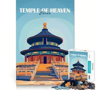 Templo del Cielo, China Rompecabezas de 1000 Piezas para Adolescentes Juguete cognitivo Ocio Suave Ensamblaje de Patrones Pieza de Arte 38x52cm