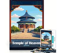Templo del Cielo, China Rompecabezas de 1000 Piezas para Adolescentes Juguete para ejercitar la Mente Actividad para el hogar Diseño Artículo de Santa Claus 38x26cm