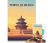 Templo del Cielo, China Rompecabezas de 1000 Piezas para Adolescentes Juguete para ejercitar la Mente Tiempo de convivencia Pieza de colección de Arte con Corte de precisión 50x75cm