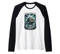 Templo del Mono de Hierro Leyenda de Punch Fantasy Warrior Camiseta Manga Raglan