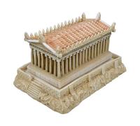 Templo del Partenón de la Diosa Griega Atenea Escultura Estatua Pintada a Mano