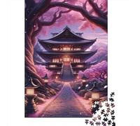 Templo japonés Sakura Paquete De 1000 Piezas Papel Ecológico Personas Que Aman Entrenamiento Cerebral Actividad Vinculación Familiar Ocio Casa 38x26cm/1000pcs