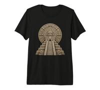 Templo Maya Pirámide Solar Disco Antiguo Piedra Reliquia Arte Camiseta Premium