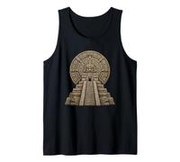 Templo Maya Pirámide Solar Disco Antiguo Piedra Reliquia Arte Camiseta sin Mangas