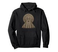 Templo Maya Pirámide Solar Disco Antiguo Piedra Reliquia Arte Sudadera con Capucha
