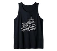Templo Senso-ji, Asakusa, recuerdo de arte de corazón de Japón Camiseta sin Mangas