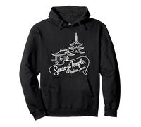 Templo Senso-ji, Asakusa, recuerdo de arte de corazón de Japón Sudadera con Capucha