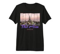 Templo Wat Arun Bangkok Thailand al Atardecer Camiseta Premium