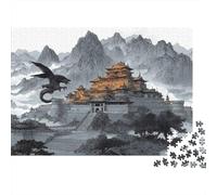 Templos Antiguos Chinos Puzzle 1000 Piezas De Cartón Grueso Juego De Rompecabezas En Paquete Anti Estrés Adultos para Juegos De Mesa En Pareja como Regalo Original 52x38cm/1000pcs