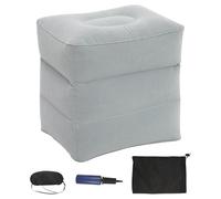 TEMPNAP 1 Juego Pedal De Viaje De Yoga Avión Esteras Del Coche Almohada Para La Alfombrilla De Coche Reposapiés Debajo Del Escritorio Cama De Aire Auto Light Grey El Plastico