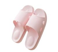 TEMPNAP 1 par Zapatillas Antideslizantes de Interior para Parejas Sandalias de Verano con Plataforma y Masaje Zuecos Transpirables para Hogar Diseño Natural y Color Rosa
