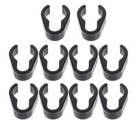 TEMPNAP 10 Abrazaderas de Plástico Negro para Cable de Micrófono Diámetro Interno de 25mm, Sujetan Cables Firmemente en Soportes de Micrófono para Escenarios y Estudios