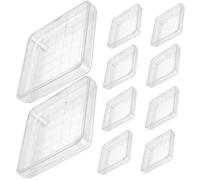 TEMPNAP 10 Unidades de Placas de Petri Cuadradas Tapa, Bandejas Transparentes 10X10 CM para Investigación en Microbiología y Cultivo de Plantas en Laboratorio