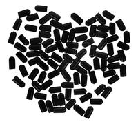 TEMPNAP 100 Tapones Protectores para Vertedor de Vino en Pvc Negro, Tapones Antidespolvoreo para Boquillas de Botellas, Ideales para Bares y Cafeterías