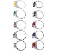 TEMPNAP 10piezas Anillos Vintage Apilables Para Mujeres Piedras Conjunto Joyería Bohemia Accesorios Decorativos Para Ocasión