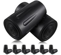 TEMPNAP 16 Piezas de Puntas de Goma para Bastones de Trekking, Protectores Antideslizantes de TPR para Caminos y Veredas, Accesorios para Senderismo