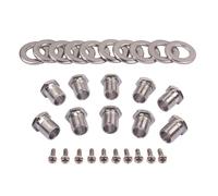 TEMPNAP 1juego Bushing Roscado Ferrulas y Tornillos de Montaje para Afinador de Guitarra Ukelele Plateado