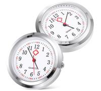 TEMPNAP 2 Piezas de Reloj de Bolsillo para Personal Sanitario Esfera Transparente y Diseño Conciso para Manual DIY y Regalos para Profesionales la Salud Varios Estilos