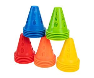 TEMPNAP 25 Conos Pequeños para Patinaje de Colores Base Ancha y Diseño Resistente para Entrenamiento y Creación de Obstáculos en Interiores y Exteriores