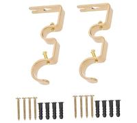 TEMPNAP 2juegos Soporte De Barra De Cortina Gruesa Soporte Fijo para Barra Accesorio para De Cortina Profesional para De para Dormitorio o Sala De Estar Incluidos