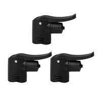 TEMPNAP 3 Piezas Adaptador de Manguera para Bicicleta y Motocicleta Boquilla Negra de Plástico, Fácil de Transportar, Adecuado para Camping y Accesorios para Bombas de Aire