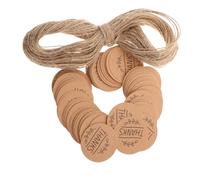 TEMPNAP 300 Piezas Etiquetas de Papel Kraft para Regalos de Boda Etiquetas de Agradecimiento DIY con Cuerda para Envolver Regalos para Pequeñas Empresas