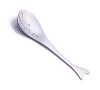 TEMPNAP 4 Cucharas de Acero Inoxidable Diseño de Ballena, Pulido Fino y Agarre Cómodo, Cucharas Creativas para Café y Postres en Estilo Dibujos Animados