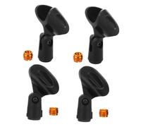 TEMPNAP 4 Juegos Sujetadores Ajustables para Micrófonos con Adaptadores Rosqueados Soporte para Micrófonos de Mano Clips Estables y Duraderos