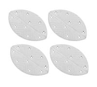 TEMPNAP 4 Pares Placas Metálicas para Reparación de Suelas de Zapatos y Botas en Forma de Media Luna, Material Hierro, Color Plata, Ajuste para Uso en Superficies Resbaladizas