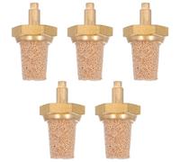 TEMPNAP 5 Piezas Filtro de Boquilla de Latón Máquina de Humo Silenciador Neumático de Aire Accesorio de Repuesto para Generadores para Reducción de Ruido Escenarios