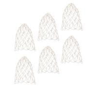 TEMPNAP 6 Bolsillos de Algodón Blanco para Mesa de Billar Profesional, Diseño Reutilizable Que Atrapa Bolas de Billar, Paquete de 6 Piezas para Mesa de Pool