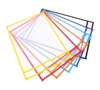 TEMPNAP 6 Fundas Reutilizables de Borrado en Seco para Aula, Bolsillos Transparentes de Pvc para Escribir en Ambos Lados, Útiles Escolares para Niños Varios estilos