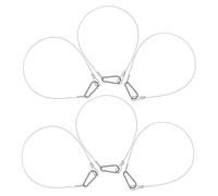 TEMPNAP 6piezas Cables De Seguridad De Acero Inoxidable Para Iluminación De Escenario Mosquetón Cables Resistentes Para Lámparas Bicicletas y Equipaje Longitud De Grosor