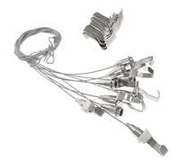 TEMPNAP Alambre para Colgar Cuadros Kit de 10 Tiras Acero Ganchos Ajustables para Marcos de Fotos y Obras de Arte en Interiores