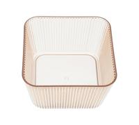 TEMPNAP Bandeja de Acrílico Apilable Marrón para Servir Aperitivos y Frutas, Plato Multifuncional Diseño Elegante para Bodas y Reuniones Familiares Reutilizable