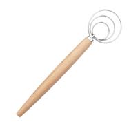 TEMPNAP Batidor de Masa Danés Manual con Mango de Madera Antideslizante Mezclador de Harina y Huevo para Hornear Pan y Pasteles Herramienta Práctica y Duradera para Cocina Reutilizable