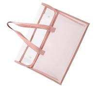 TEMPNAP Bolsa de Mano Transparente Grande para Mujer, Bolsa de Playa y Compras de Pvc, Color Rosa, Bolsón Portátil para Piscina, Viaje y Almacenamiento al Aire Libre