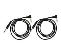 TEMPNAP Cable de Guitarra de 6,35 Mm en Ángulo Recto Reducción de Ruido, 2 Unidades de 1,5 M, Cobre y Pvc, Grosor y Flexibilidad Óptimos para Conexión a Amplificador