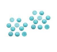 TEMPNAP Cabujones de Cristal Azul Redondos de Piedra Preciosa Base Plana 20 Piezas para Decoración de Anillos y Manualidades para Otros Trabajos Artesanales