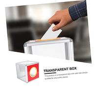 TEMPNAP Caja Transparente para Lotería Mediana con Borde de y Resistente para Votos Donaciones y Almacenamiento de Reuniones Anuales