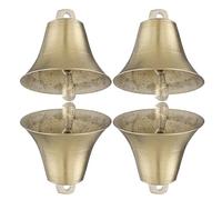 TEMPNAP Campanas de Cobre para Granja 4 Piezas Campana Antirrobo para Ganado y Mascotas Pequeña y Ruidosa para Ovejas y Cabras Accesorio Decorativo Vintage