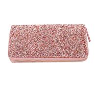 TEMPNAP Cartera Larga Brillante Cremallera para Mujer, Bolso de Moda Rosa, Diseño Multifuncional, Organizador de Tarjetas, Uso Diario y Casual, Tamaño 2 Rosa