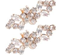 TEMPNAP Clips Joya para Zapatos de Fiesta en Color Oro Rosa, Adornos para Calzado Femenino en Bodas y Ocasiones Formales